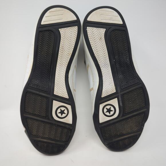 Vintage Converse All Star White Hi Top Leather Shoes Men Size 11 - Picture 7 of 8